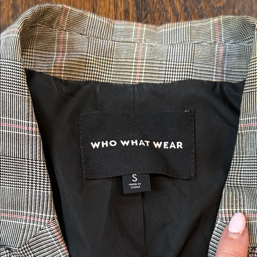Who What Wear double-breasted plaid jacket women’s size small - Picture 9 of 15